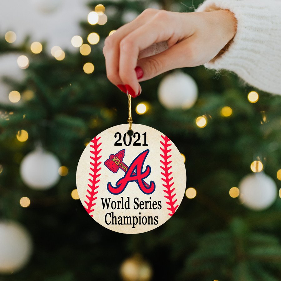 World Series Champions Atlanta Braves 2021 Christmas Ornament