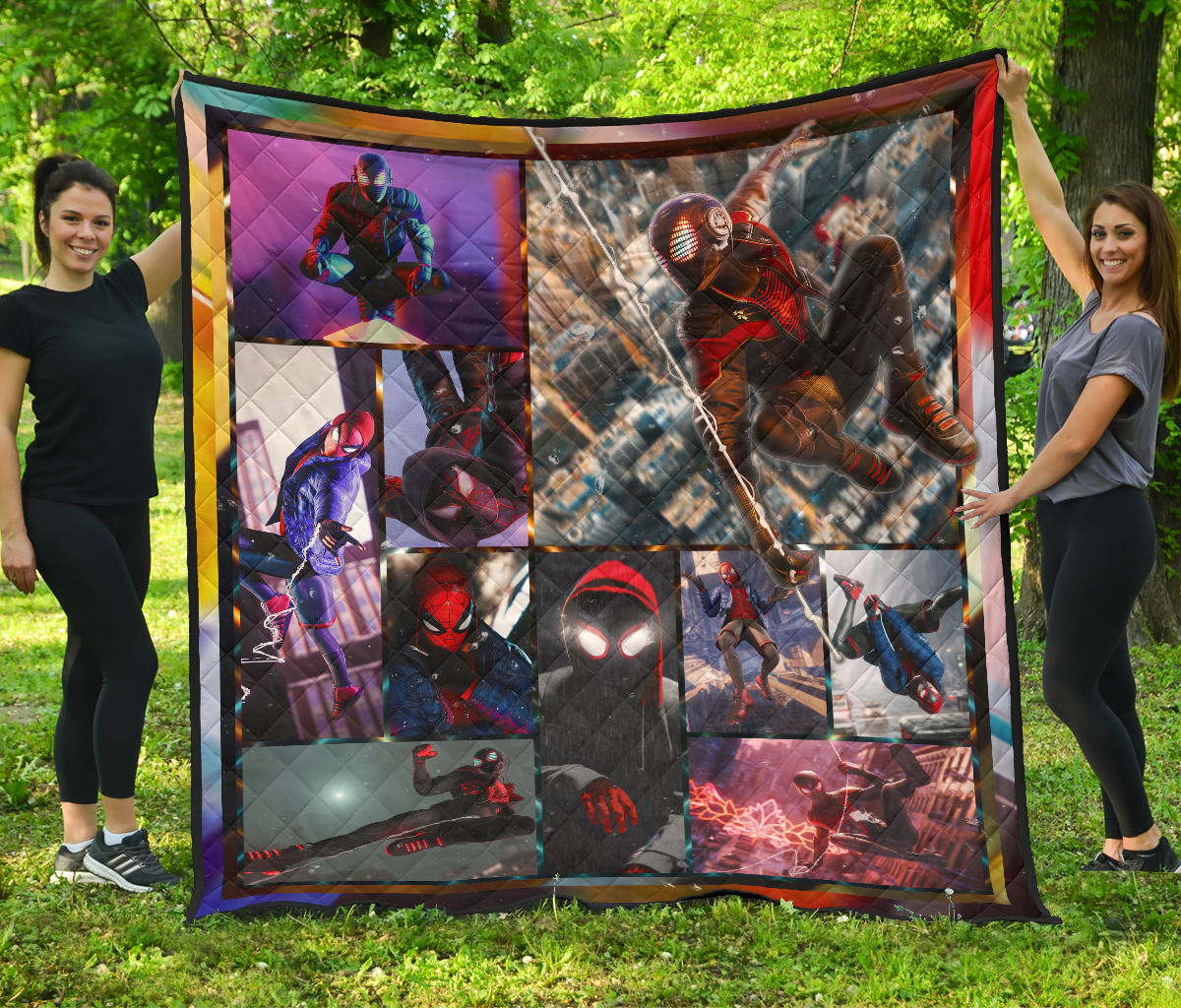 Spider Man Miles Gonzalo Morales Comic Premium Quilt Blanket Movie Home Decor Custom For Fans Nt042801