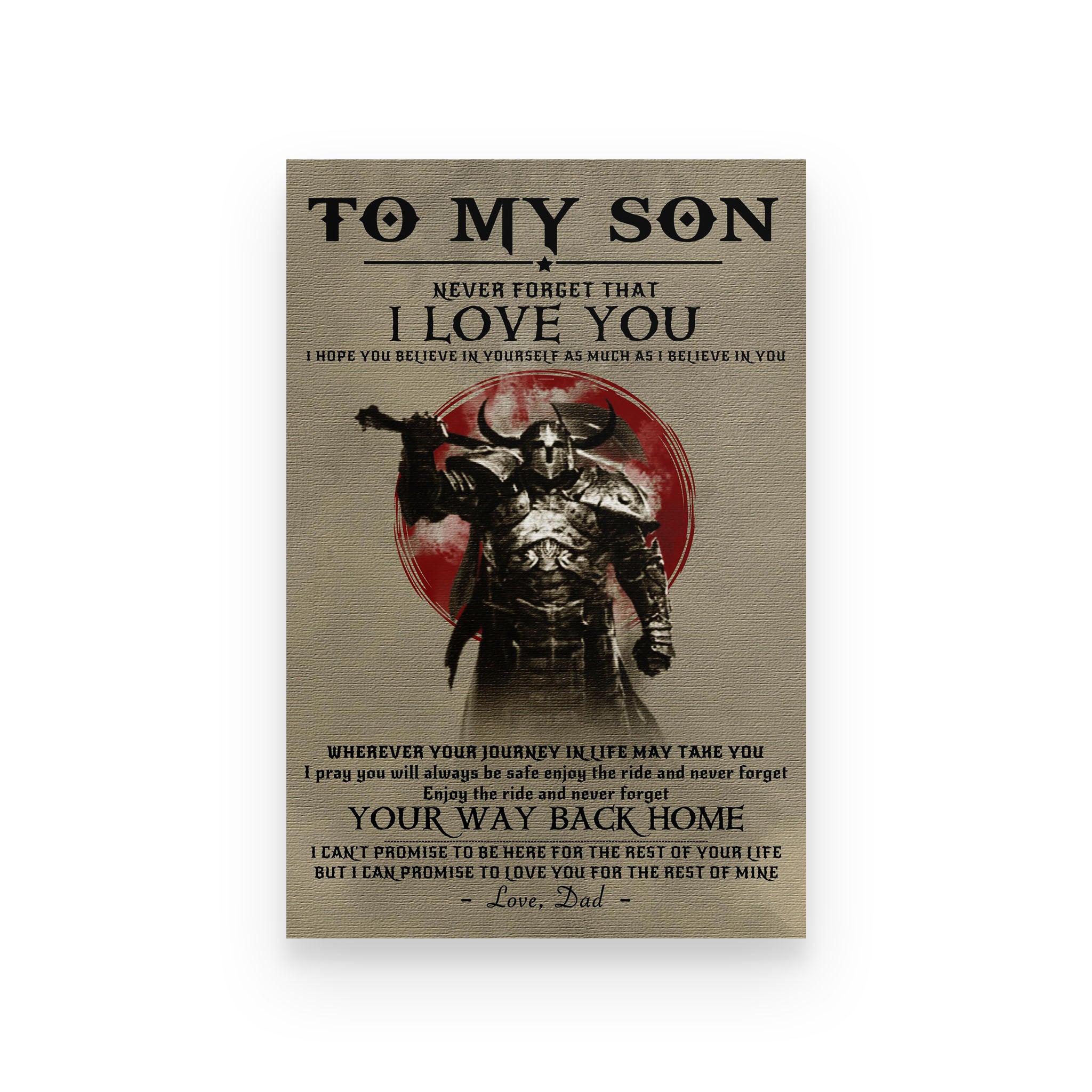 Viking poster dad to son your way back home