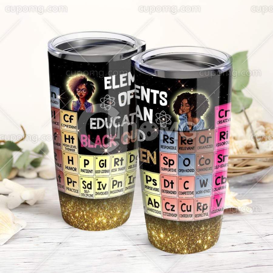 Educated Black Queen Stainless Steel Insulated Tumbler Cup 20o