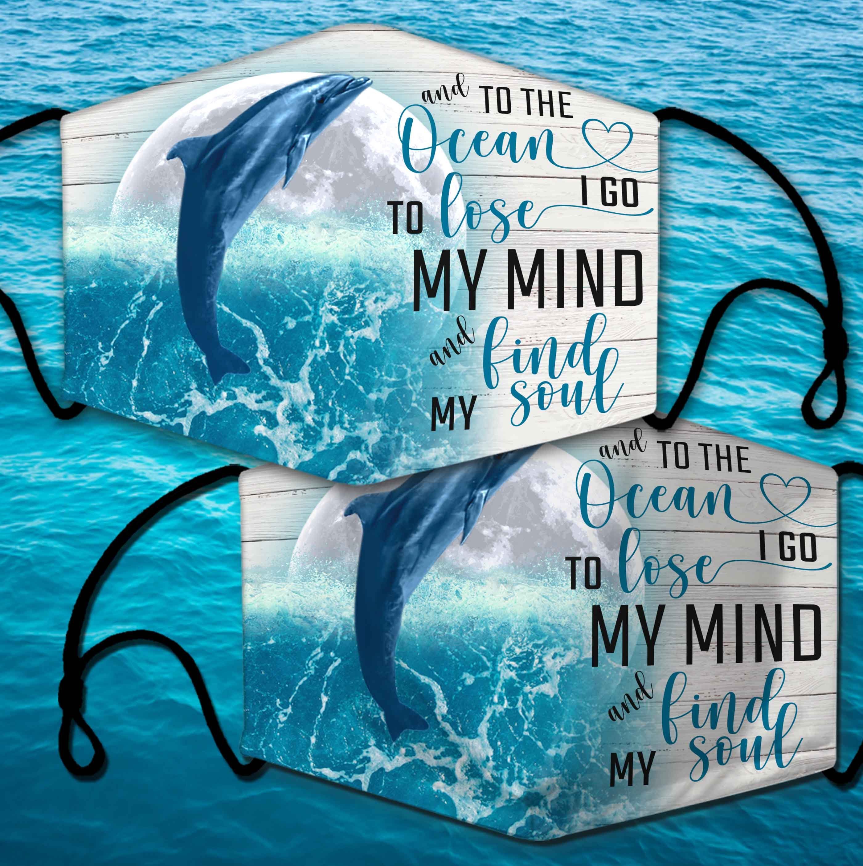 Dolphin To The Ocean All Over Print Adjustable Mask