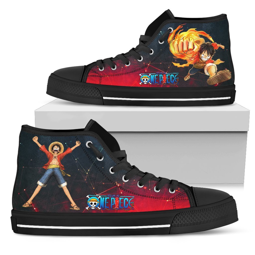 Monkey D. Luffy Sneakers One Piece Hi Top Sneakers Manga