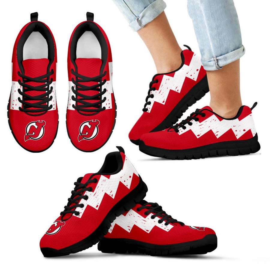 Dragon Flying Fancy New Jersey Devils Logo Sneakers