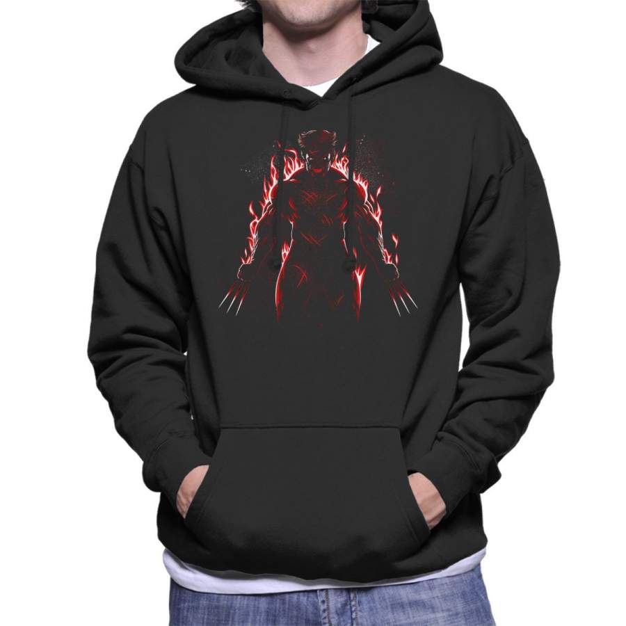 X Men Wolverine Logan Fire Men’s Hooded Sweatshirt