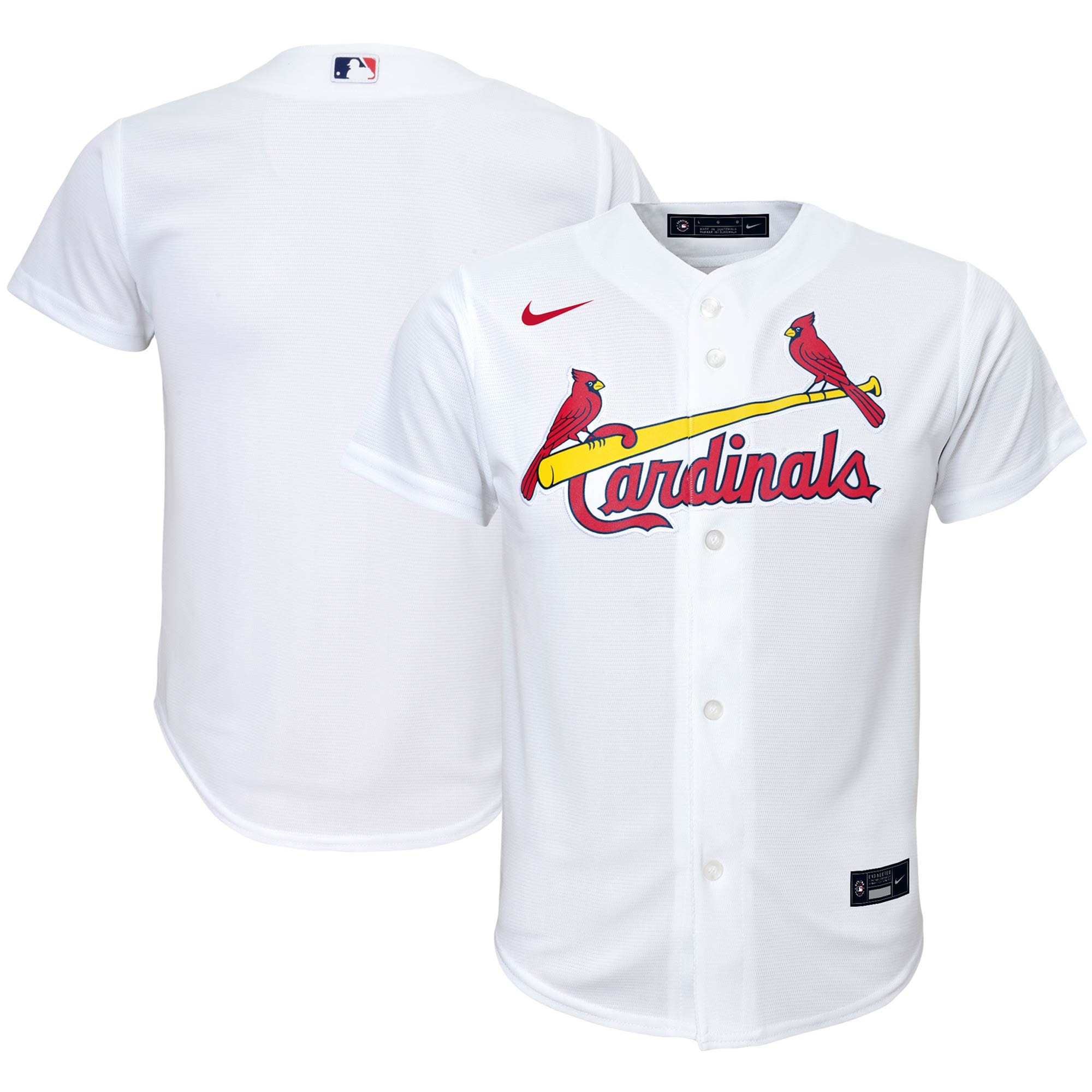 St. Louis Cardinals Youth Home Replica Team Jersey – White