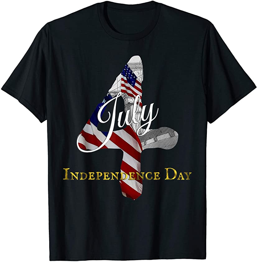 4th of July American Flag Retro Vintage USA Independence Day T-Shirt