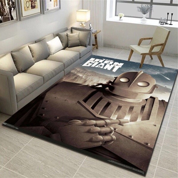 The Iron Giant Key Art Area Rug, Living Room Bedroom Carpet