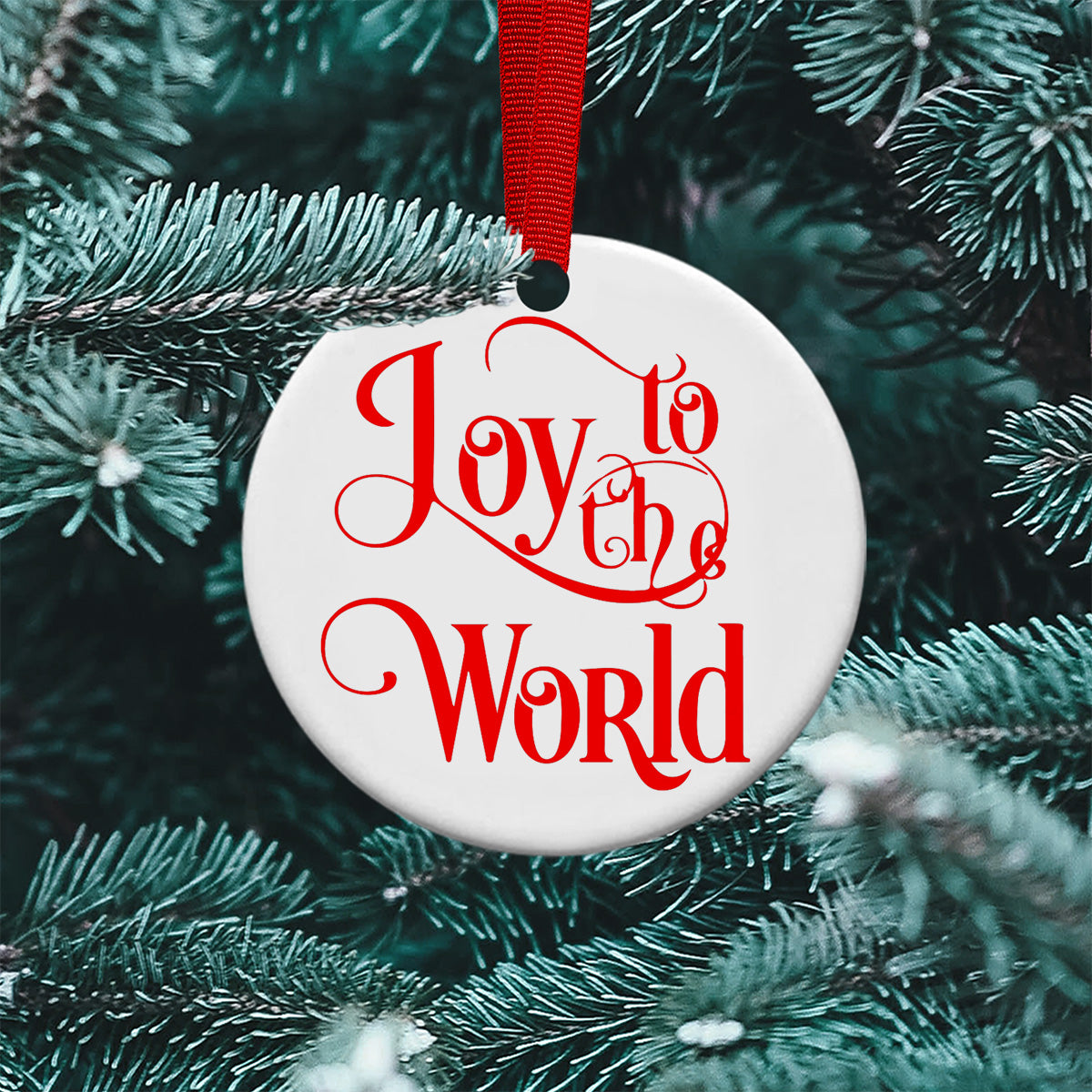 Winter Family Time Love to The World Christmas Ornaments Tree Topper Decoration 2020 Gift Ideas Ornament (2 sided)