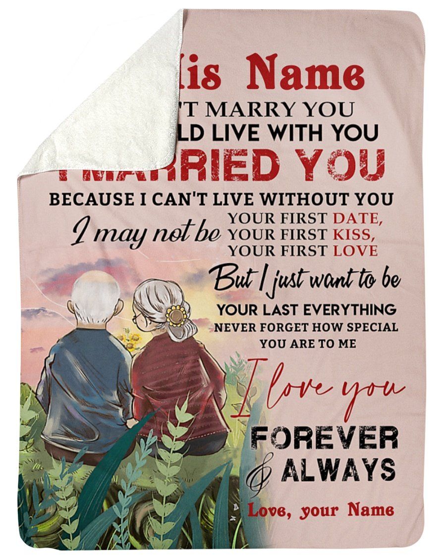 [Personalized Name]  I Can’T Live Without You Fleece Blanket, Sherpa Blanket, Gift For Parent, Family Member, Friends Gift, Christmas Gift, Home Decor, Home Living