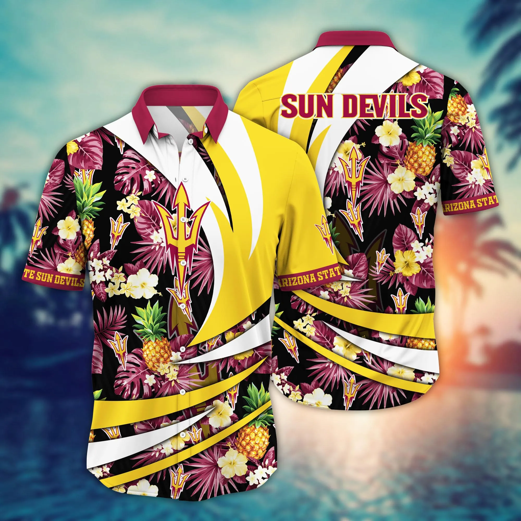 Arizona State Sun Devils NCCA Hawaiian Shirt Sunlight Aloha Shirt