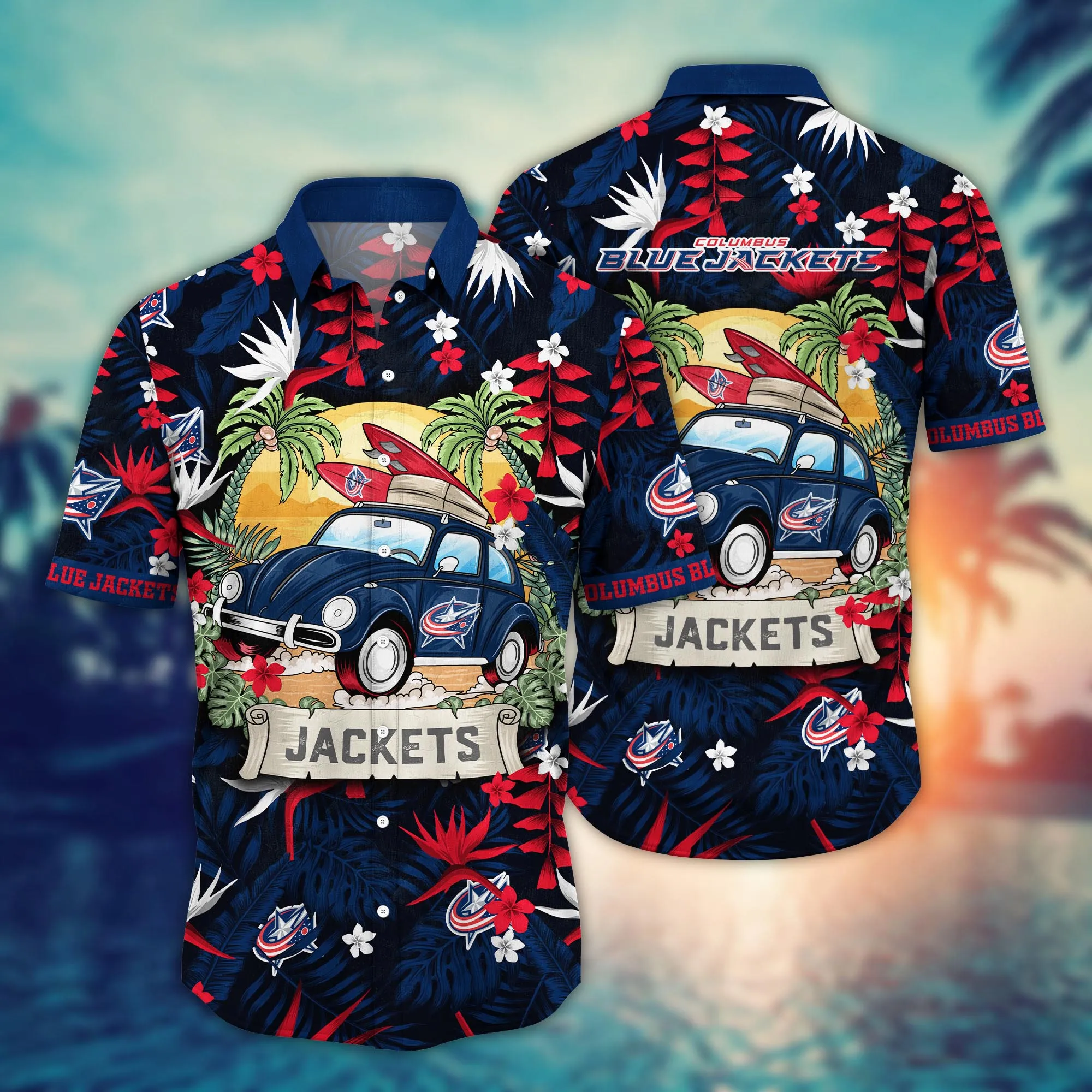 Columbus Blue Jackets Nhl Hawaiian Shirt Popsiclestime Aloha Shirt