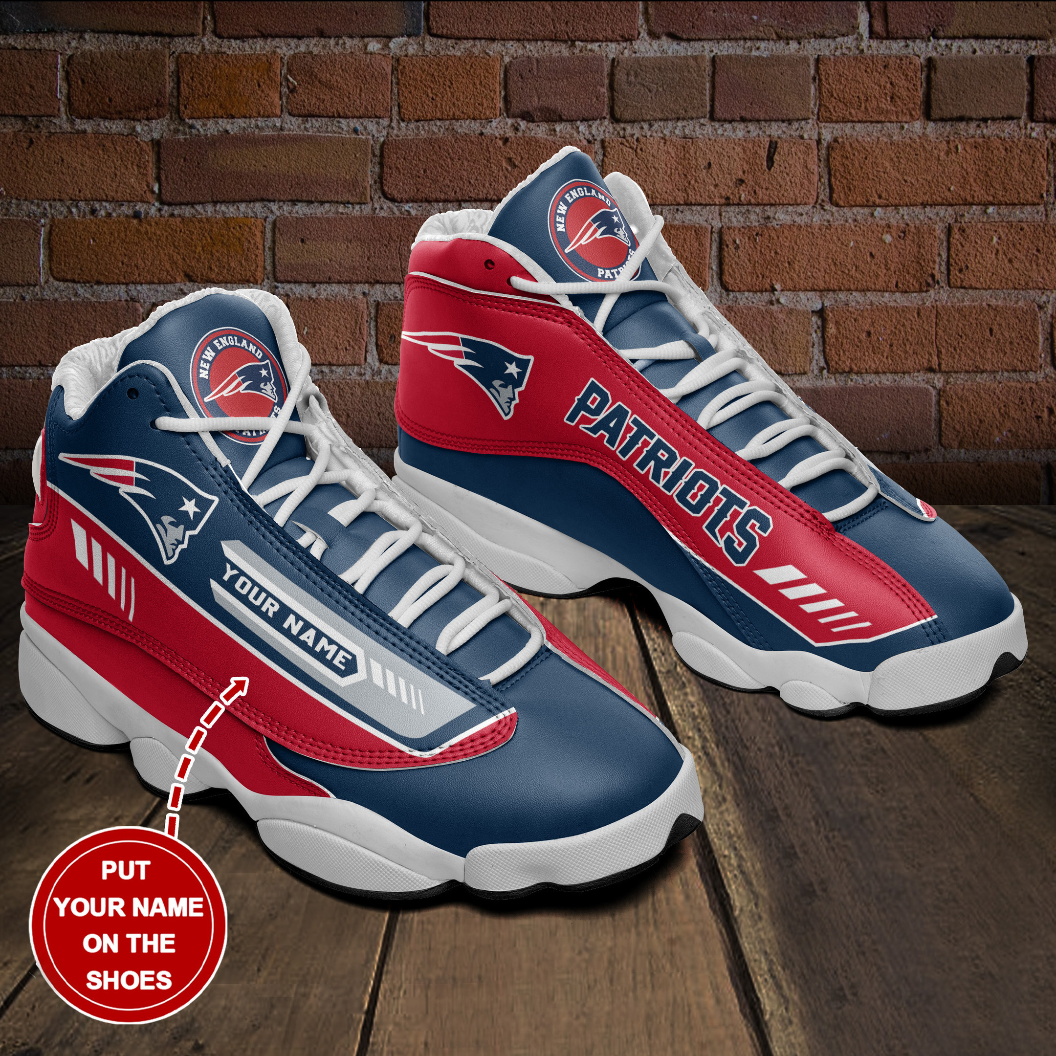 New England Patriots Personalized Ajd13 Sneakers Bg34