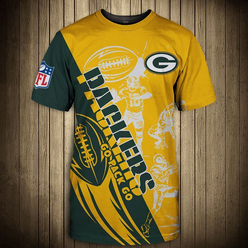 Green Bay Packers T-Shirt Graphic Cartoon Player Gift S