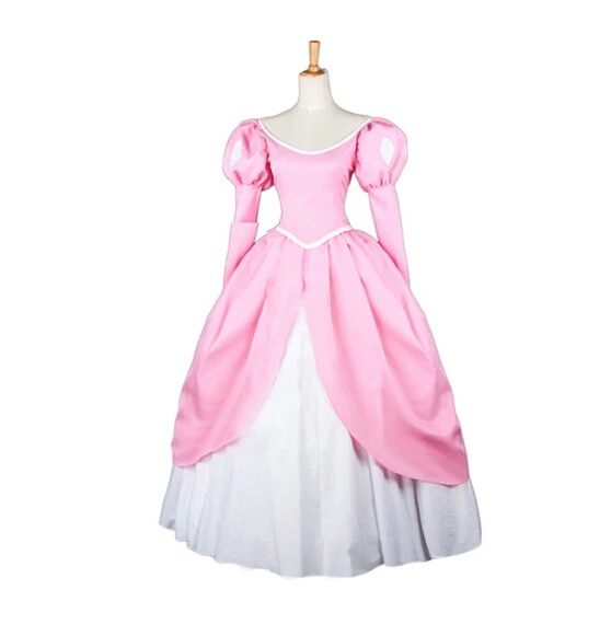 Anime Mermaid Cosplay Ariel Costume Adult Women Elegant Pink Princess Dress Carnival Christmas Ball Gown For Girl alx