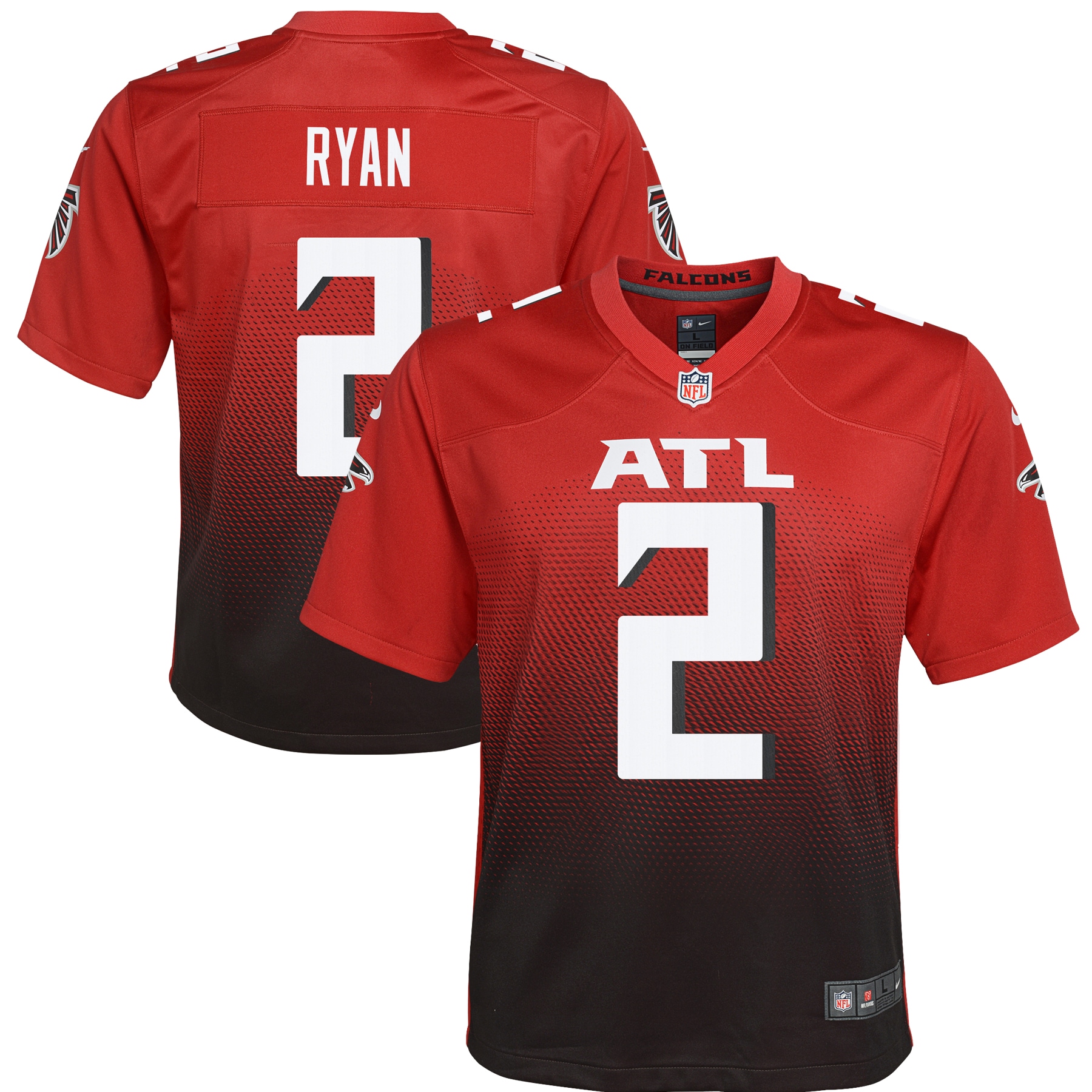 Youth Atlanta Falcons Matt Ryan Red 2nd Alternate Game Jersey