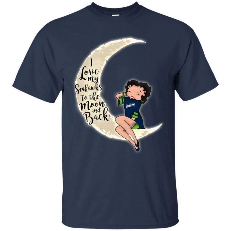 BB I Love My Seattle Seahawks To The Moon And Back T Shirt