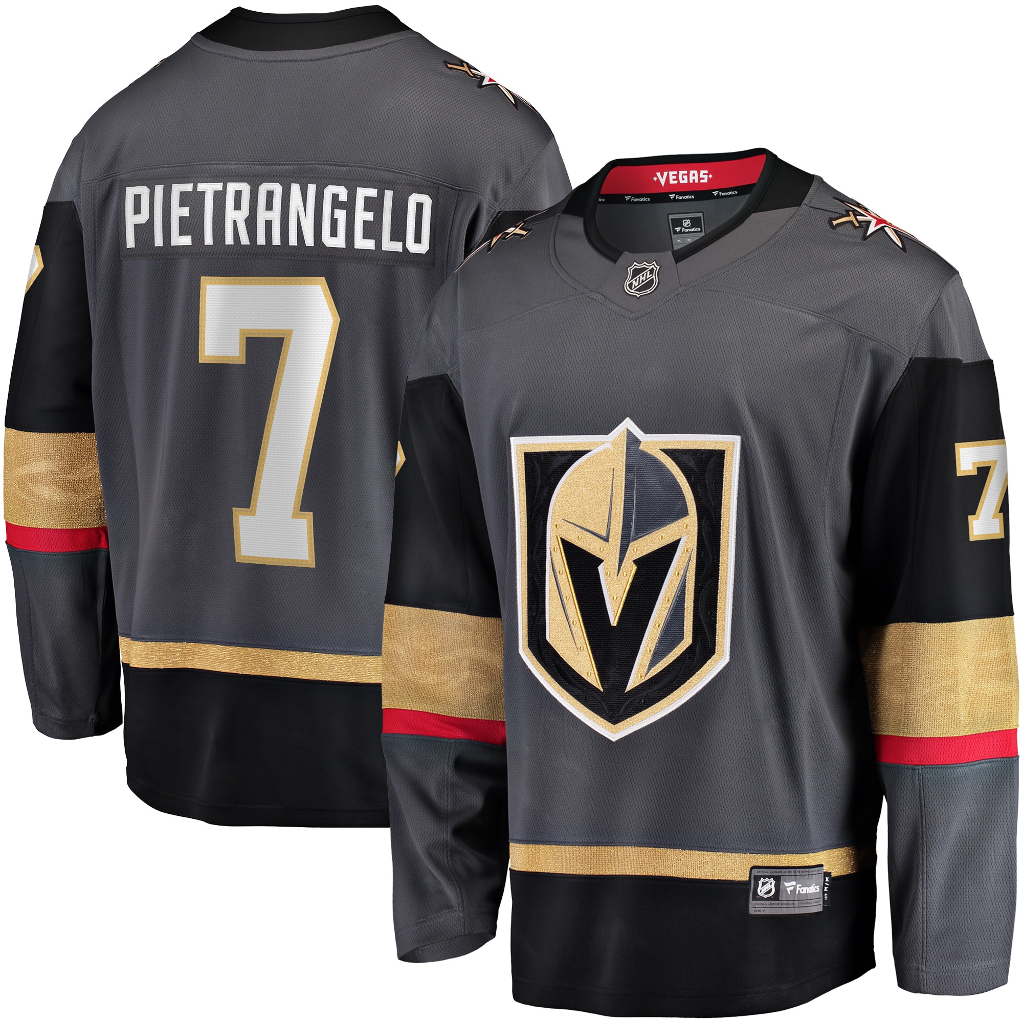 Alex Pietrangelo Vegas Golden Knights Branded Breakaway Player Jersey – Black