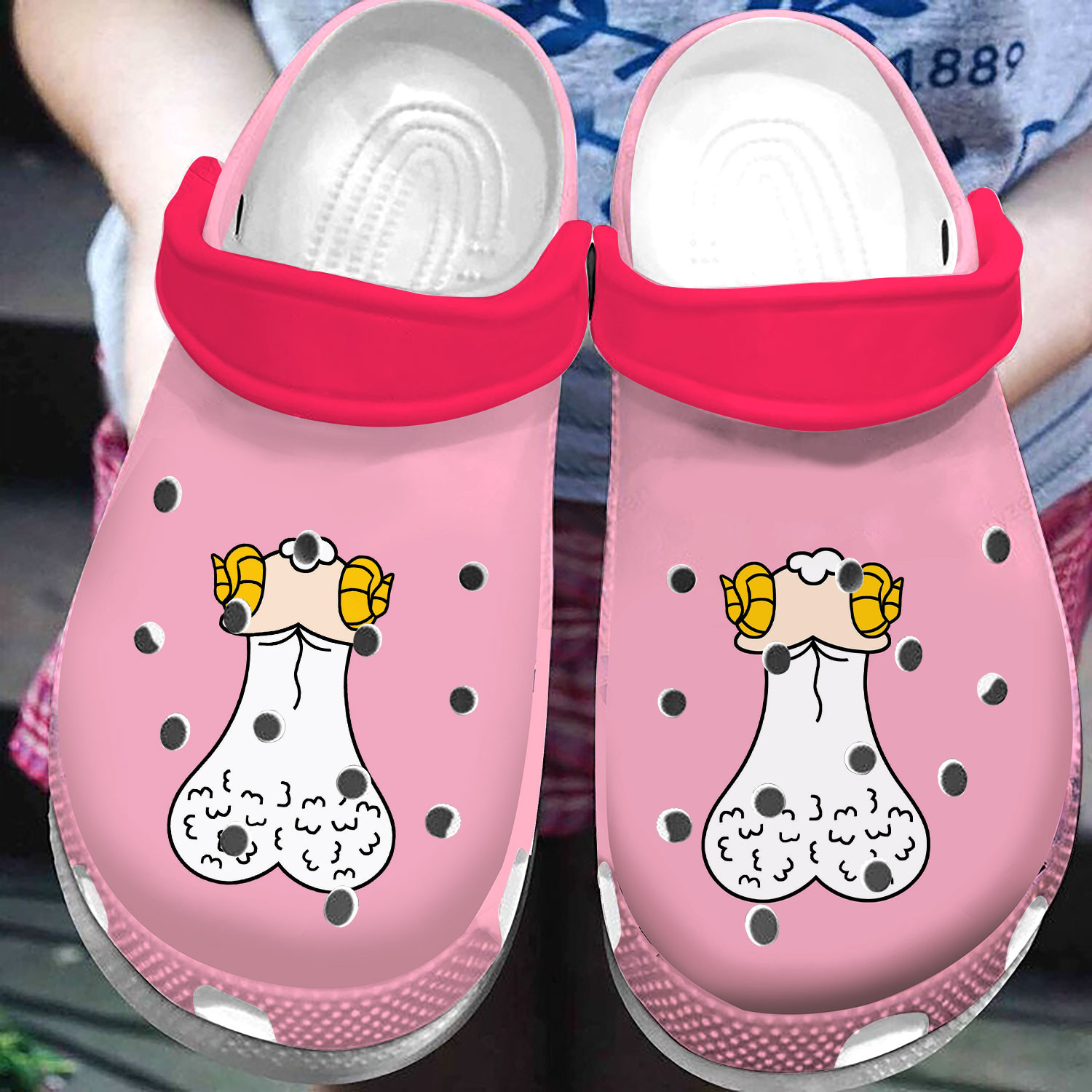 Custom Name Pink Sheep Funny Dick Clog Shoes #Dh