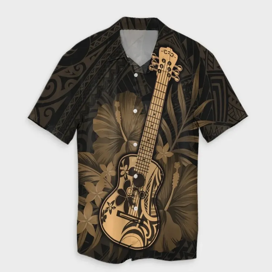 Ukulele Flower  Hawaiian Shirt | Unisex | Adult | Hw6806