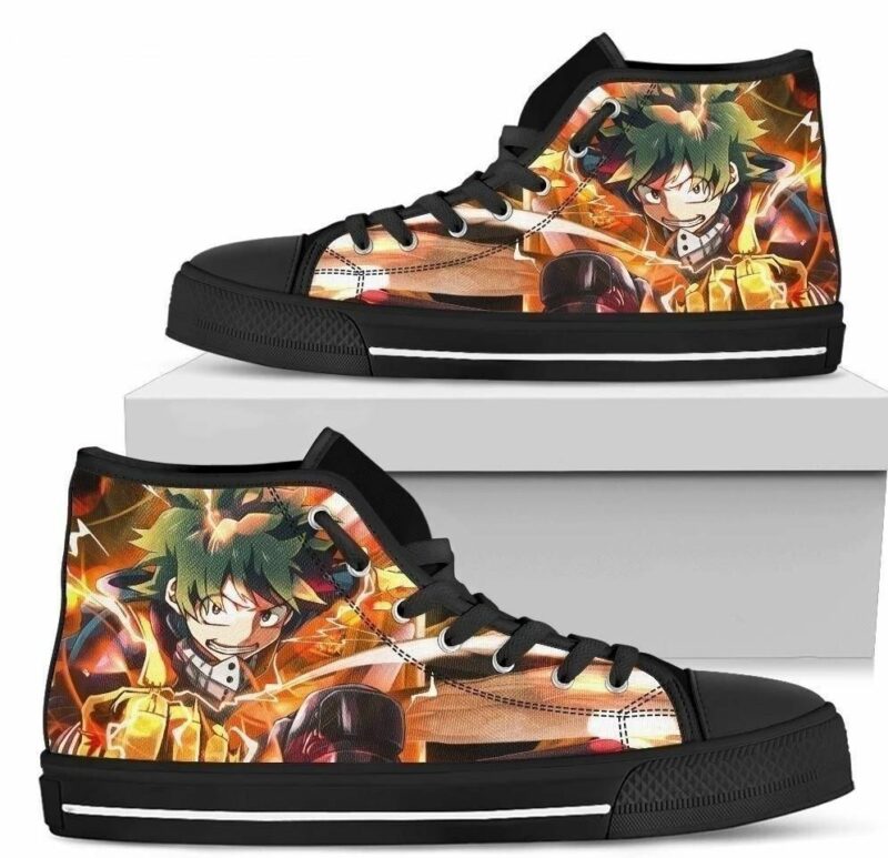 My Hero Academia Midoriya Sneakers High Top Anime Fan High Top Shoes Animood Collections