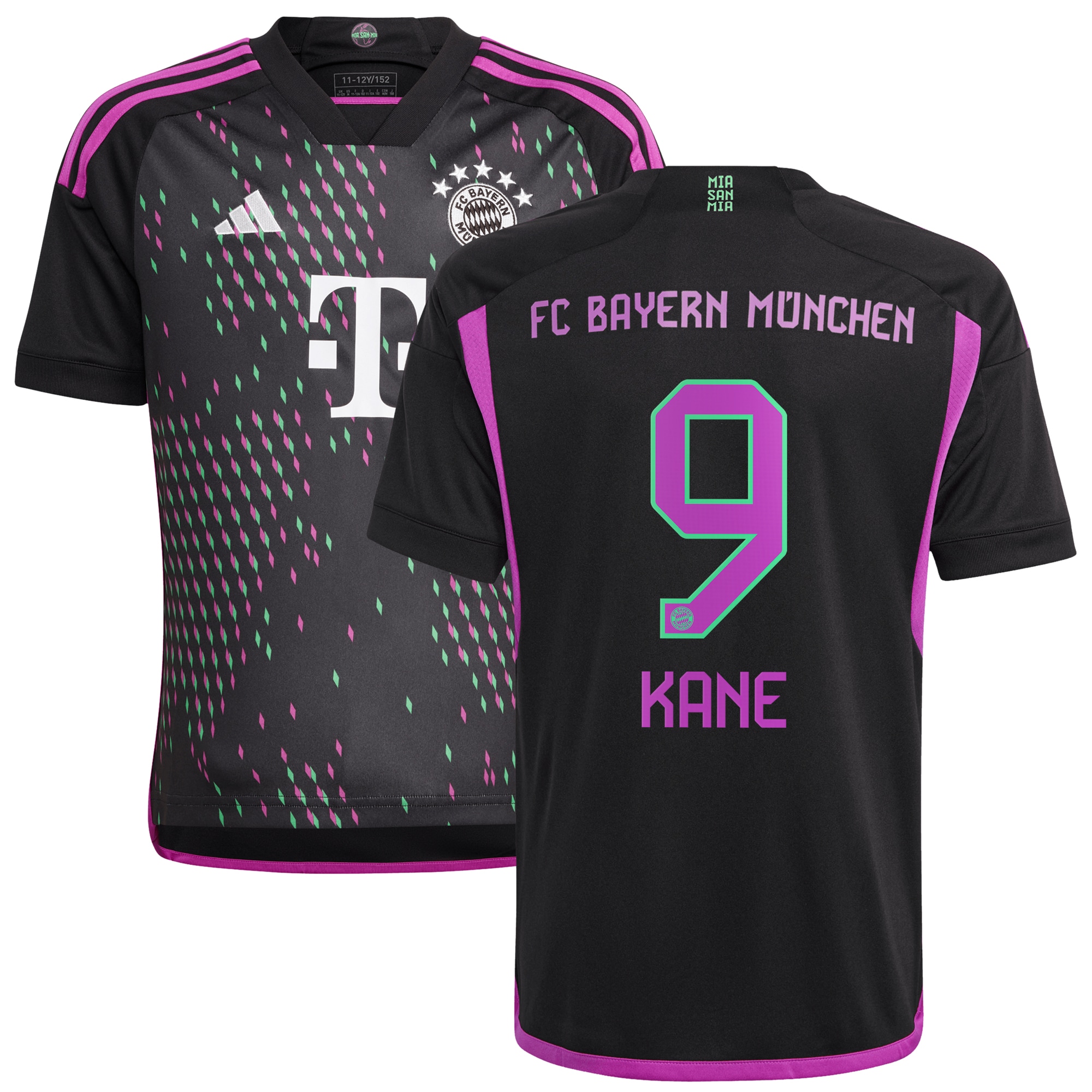 Harry Kane Bayern Munich Youth 2023/24 Away Replica Player Jersey – Black