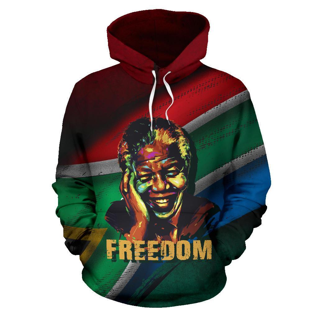 African Hoodie Pullover, Grunge Flag Style and Happy Freedom Day A188