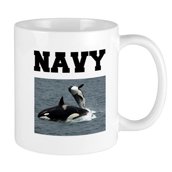 Navy Killer Whale Mug