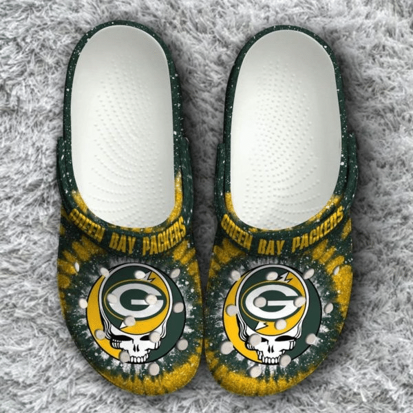 Green Bay Packers Crocss Clog Shoesskull