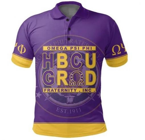 Omega Psi Phi 1911 Fraternity Inc Opp Hbcu Grad Polo Shirt