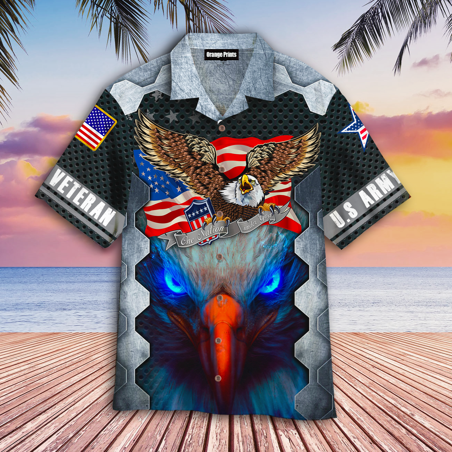 Amazing Patriot Eagle Us Army Veteran Hawaiian Shirt – For Men And Women