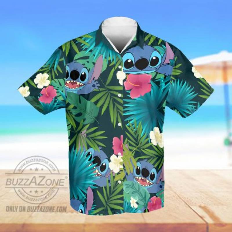 Stitch Tropical Pattern Hawaiian Shirt Bt Ha23965