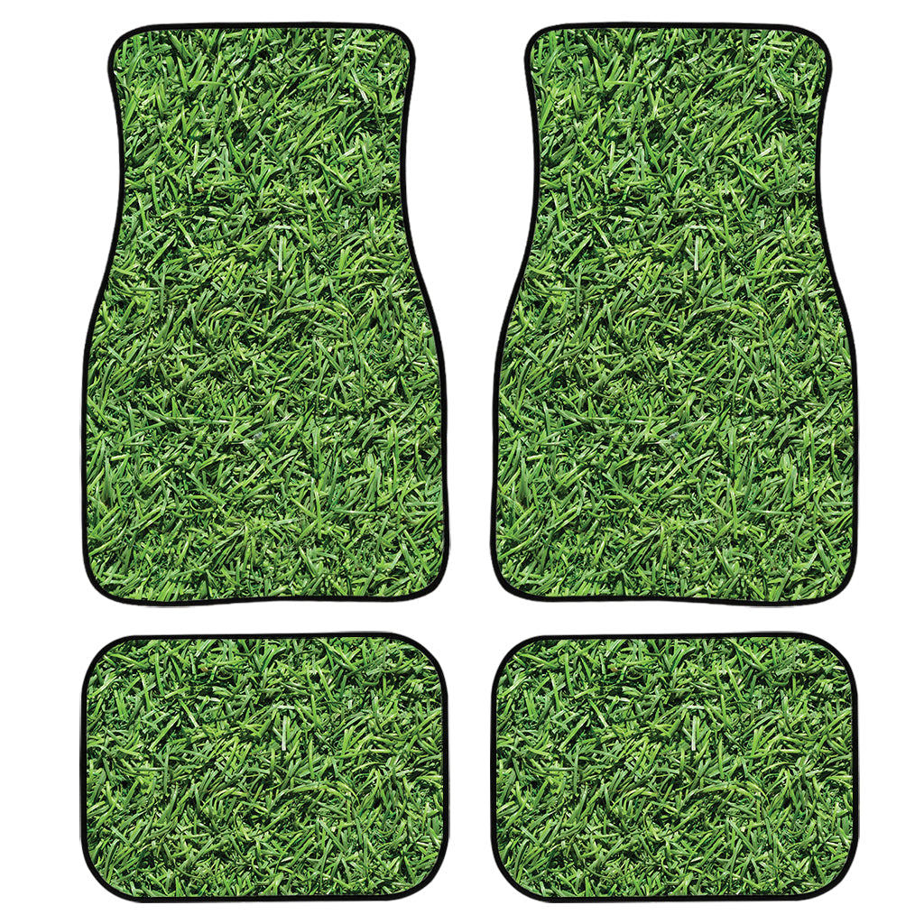 Golf Course Grass Print Front And Back Car Floor Mats, Front Car Mat