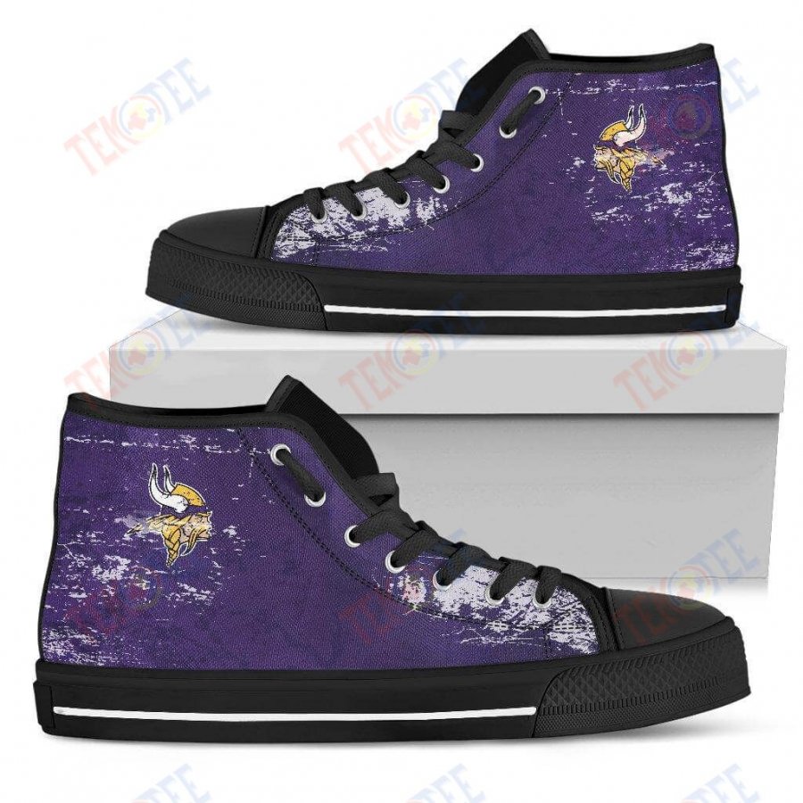 Mens Womens Minnesota Vikings High Top Shoes Grunge Vintage Logo 3D Printable TMT836