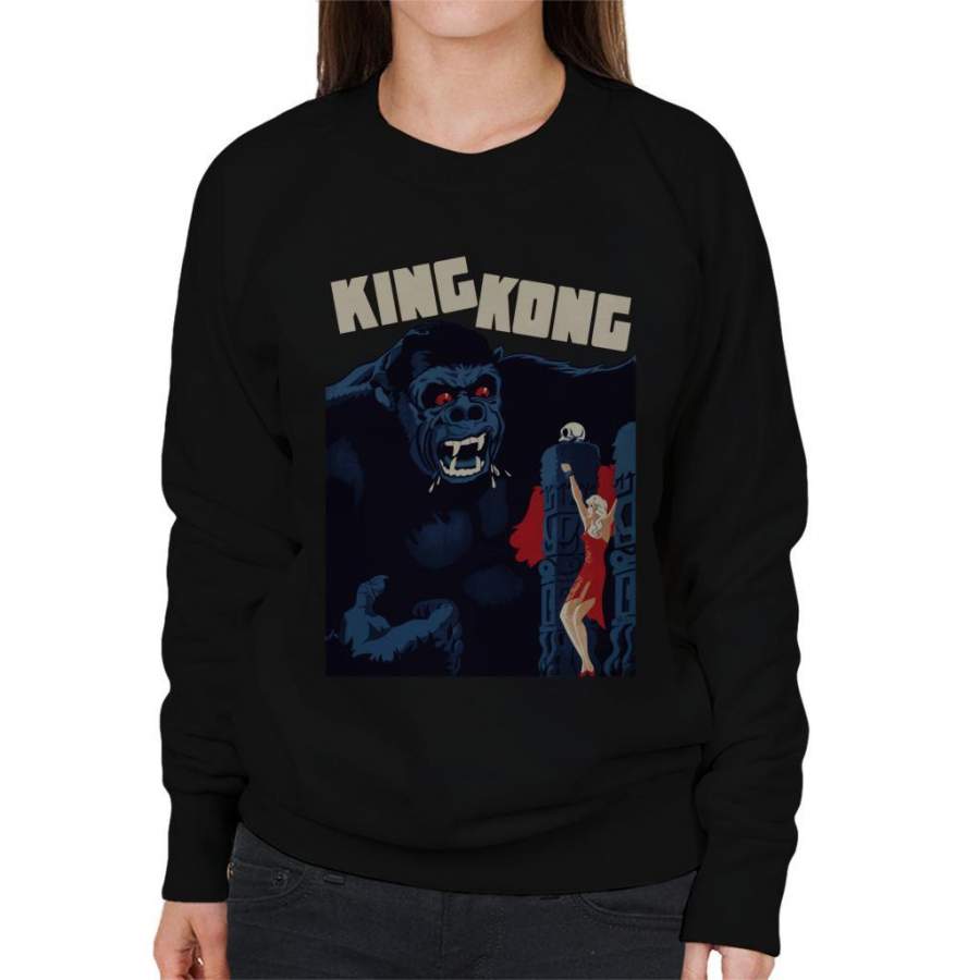 King Kong Classic Movie Poster Women’s Sweatshirt