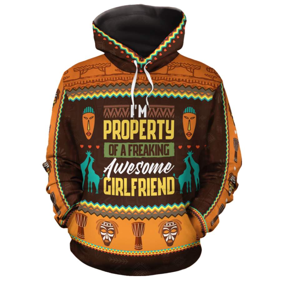 Property Of A Freaking Awesome Girlfriend 2 All-over Hoodie