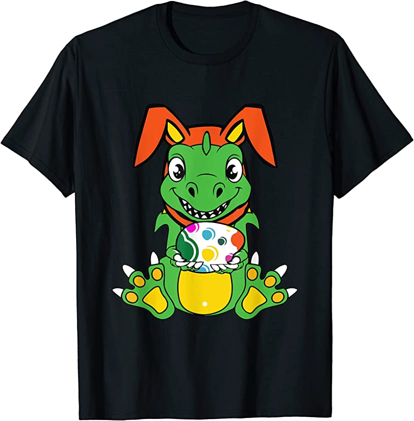 T Rex Easter Bunny Dinosaur Basket Stuffer Funny Kids Easter T-Shirt