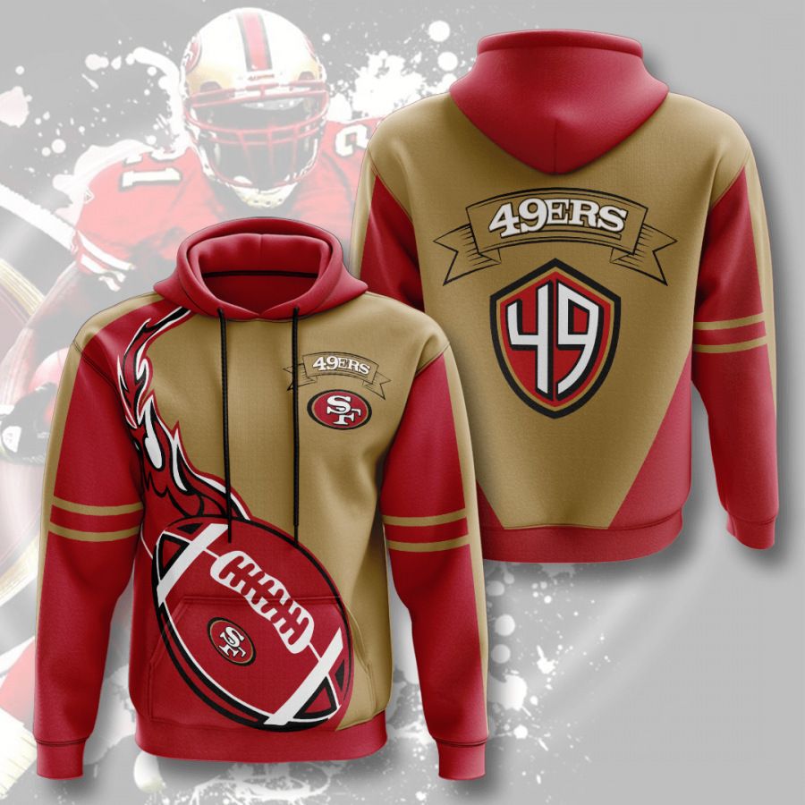 Fall/winter San Francisco 49ers men’s 3D digital printing hoodie