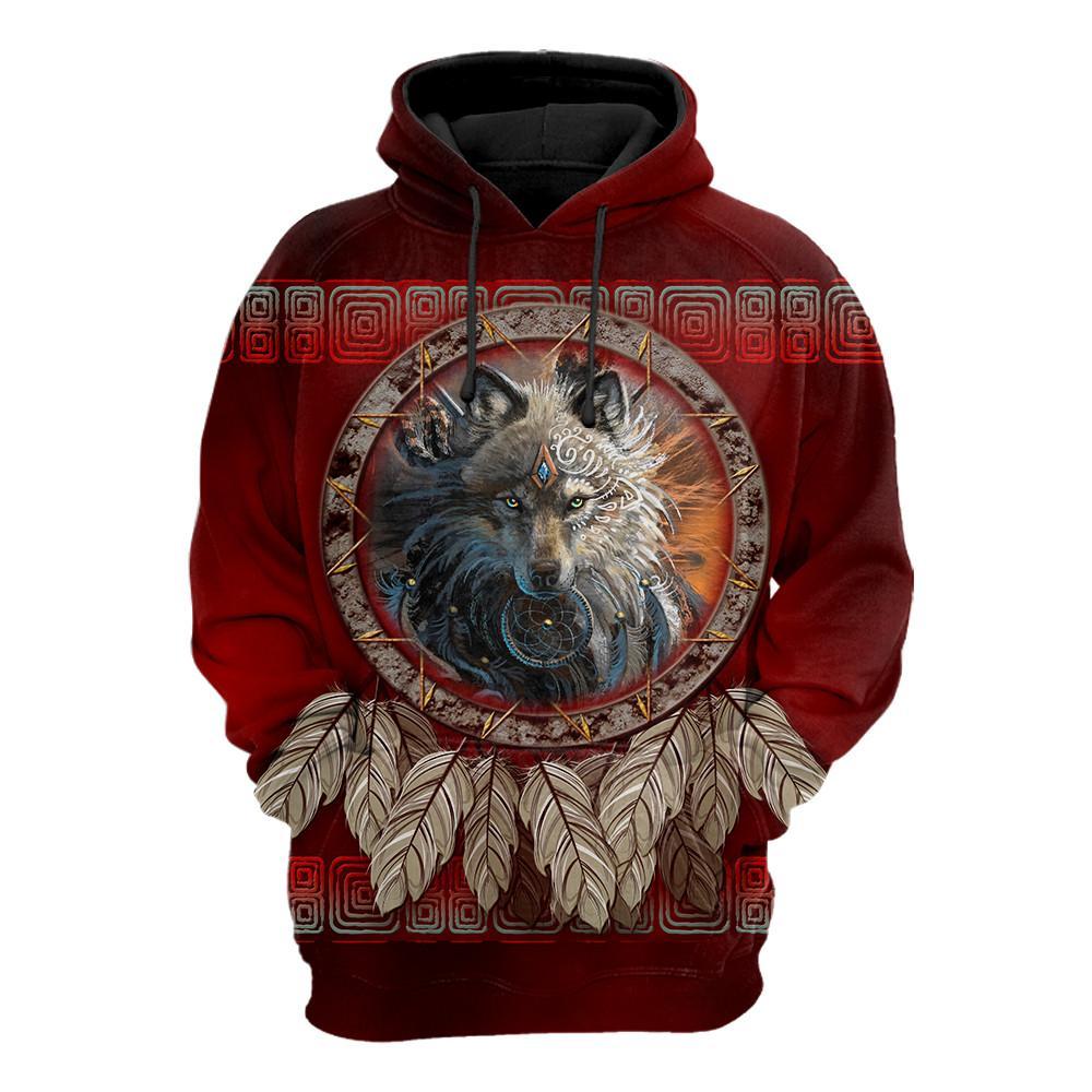 Wolf Native American 3D All Over Printed Unisex Shirts No 15