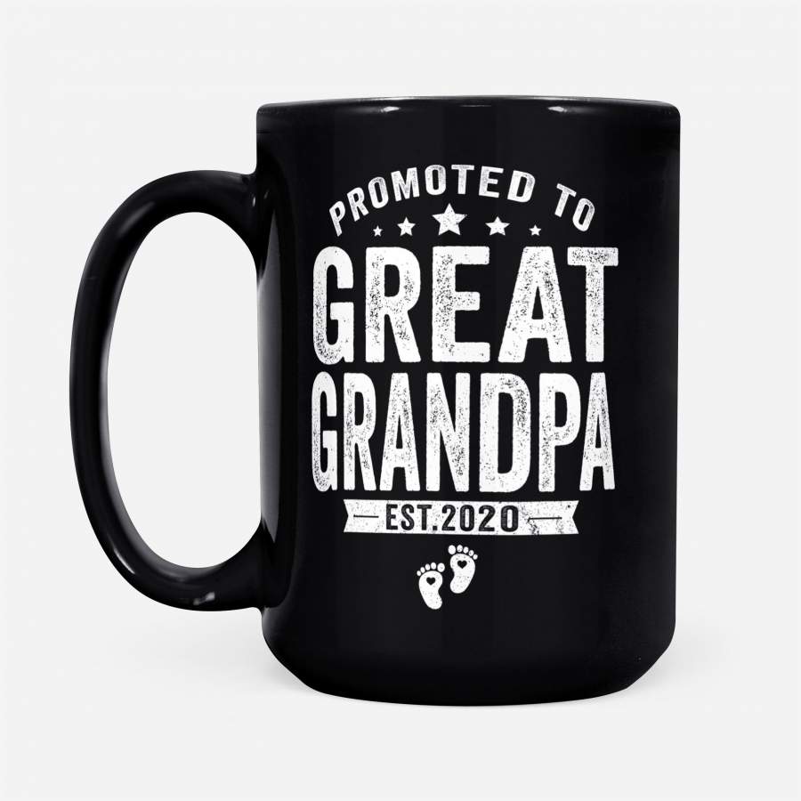 Promoted To Great Grandpa est 2020 Shirt Father’s Day Gift Mug – Black Mug