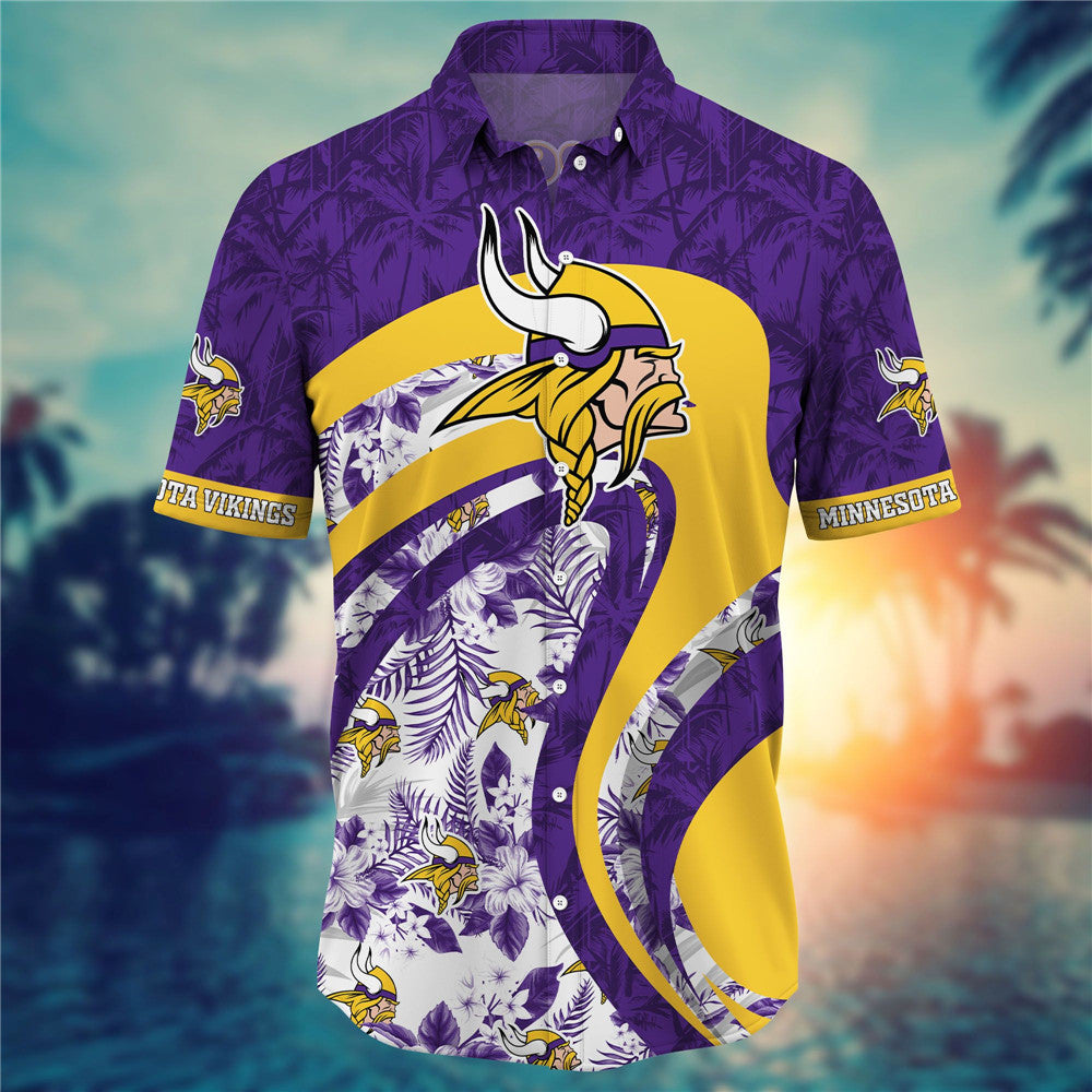 Minnesota Vikings Floral Casual Shirt