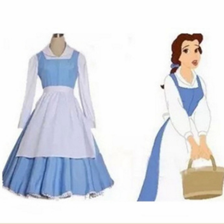 2021 Fantasia Women Halloween Cosplay Southern Adult Princess Belle Costume Cosplay Costume Maid Costume Dresses alx