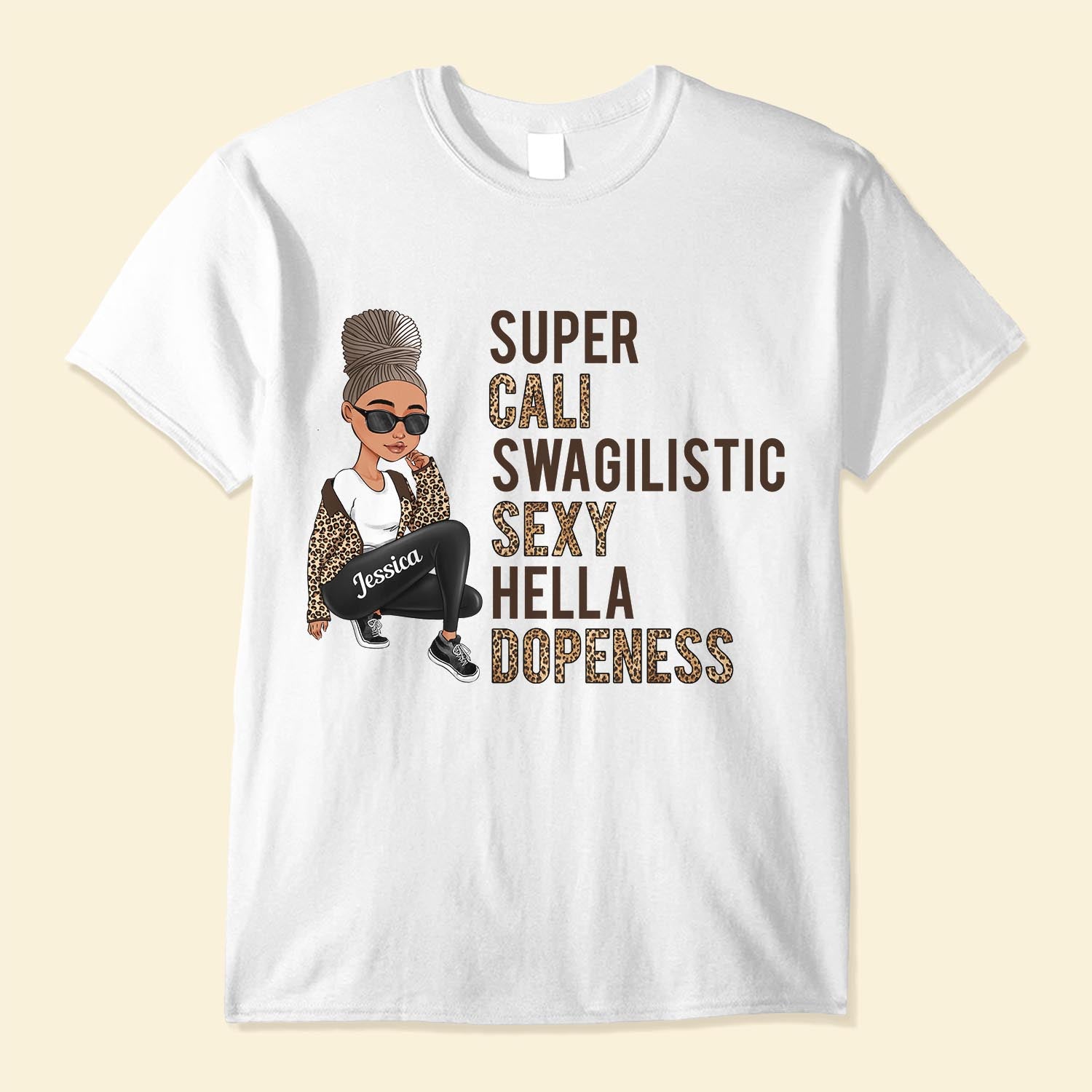 Super Cali Swagalistic – Personalized Shirt – Birthday Gift For Black Girl, Black Woman – Sassy Girl