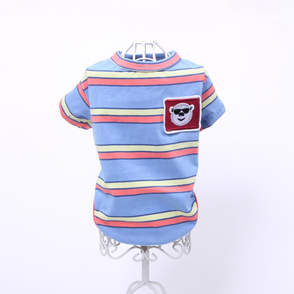 New Striped Dog Cat T-Shirt Vest Animals Design Pet Puppy Short Sleeve Spring/Summer Clothes Apparel 6 Colours alx