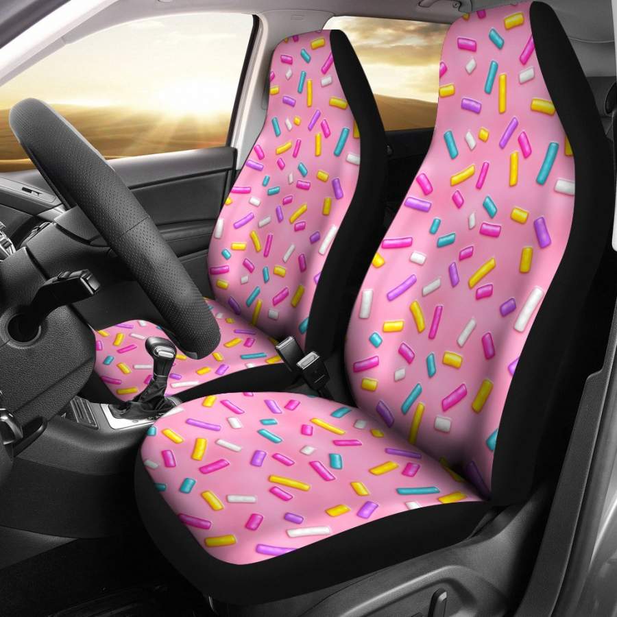 Pink Candy Pattern Print Universal Fit Car Seat Covers