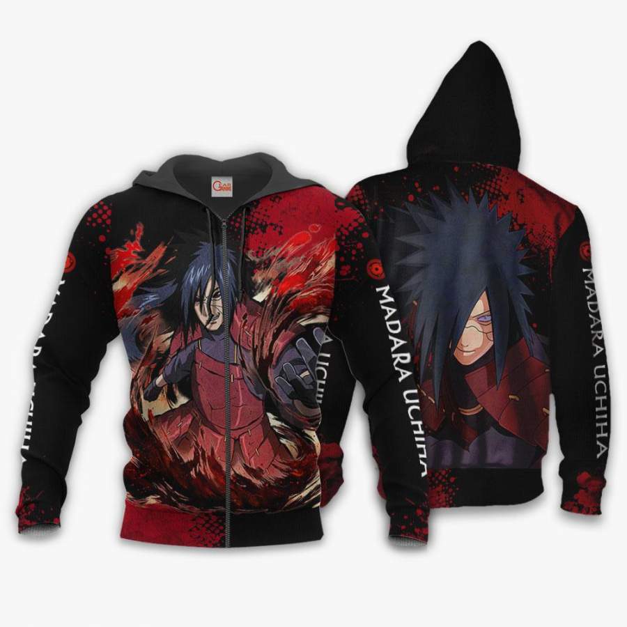 Uchiha Madara Sweatshirt Naruto Custom Anime Hoodie Jacket VA11