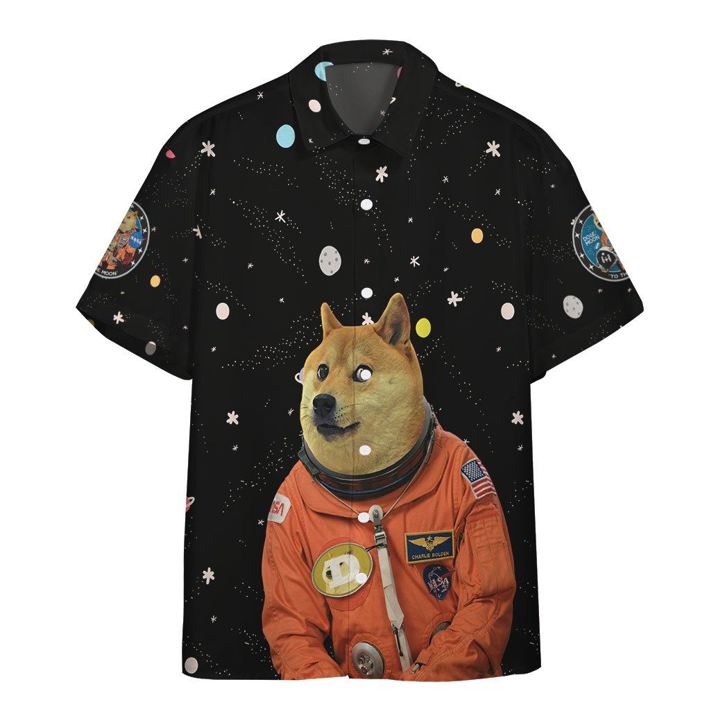 Gearhumans Nasa Doge Astronaut Custom Hawaiian Shirt Ha7217