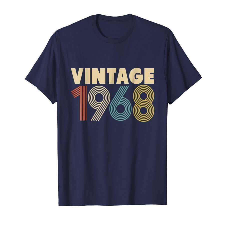 50th Birthday Vintage 1968 T-Shirt Men Women