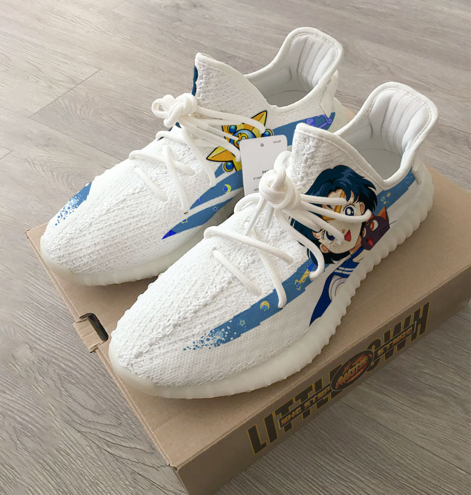 Sailor Mercury Shoes Custom Sailor Moon Anime Yz Boost Sneakers