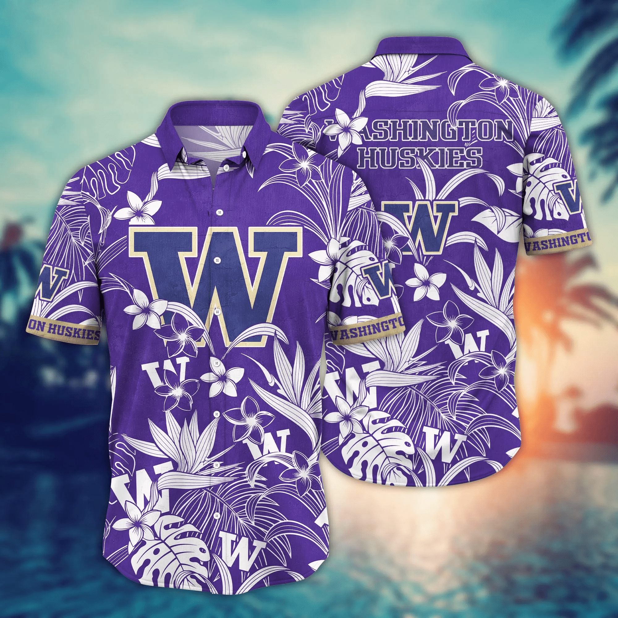 Washington Huskies NCCA Hawaiian Shirt Warm Breezestime Aloha Shirt