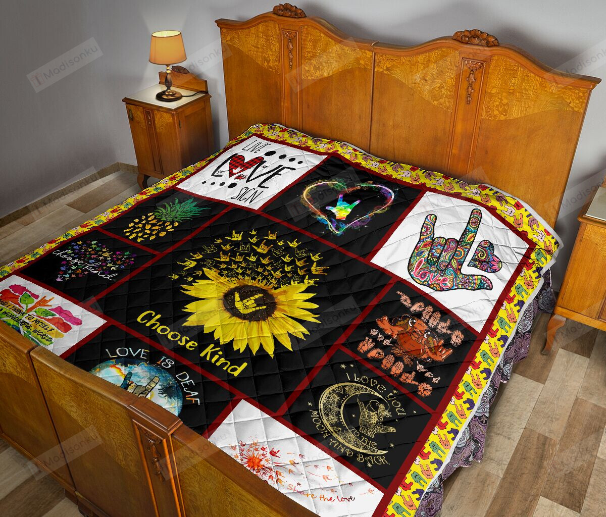 Sign Language Quilt Blanket Corethermax